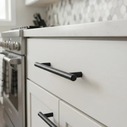 Tirador Manilla Cocinas Mueble Gaveta Acero Inox Negro 20 Cm