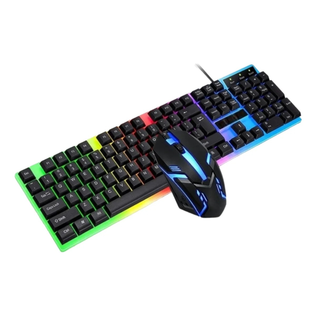 Kit Teclado Y Mouse Gaming Gamer Luminoso Luces Pc Laptop