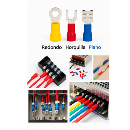 Terminales Eléctricos Kit 150 Piezas Aislados Automotriz