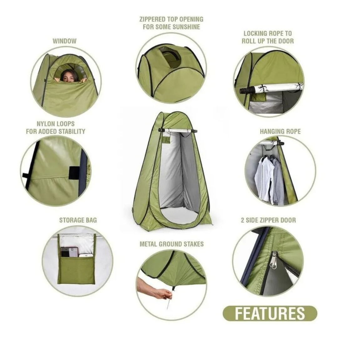 Carpa Tienda De Campaña Portátil Camping Baño Vestidor