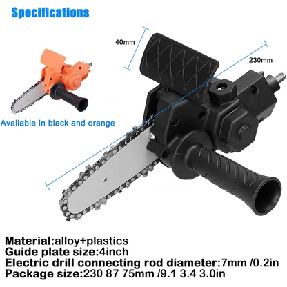 Convertidor De Taladro De Mano A Mini Sierra De Cadena 6 Pulgadas
