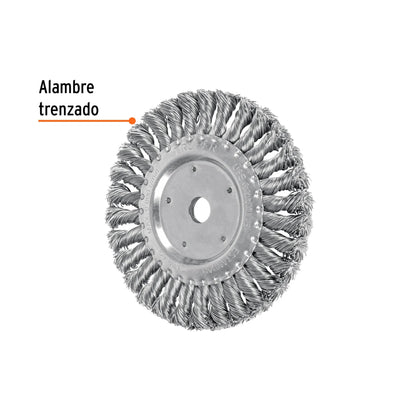 Cepillo Alambre Entorchado Circular 6 Pulgadas Esmeril De Banco
