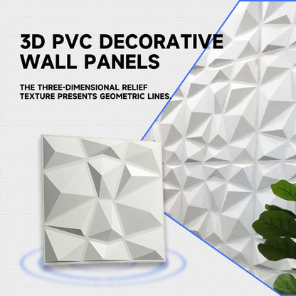 Lámina Panel 3d Decorativo Moderno 50x50 Blanca