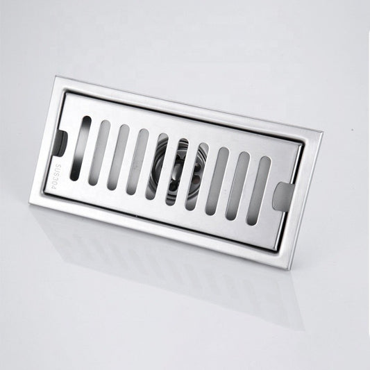 Rejilla Centro Piso Desagüe Drenaje Rectangular 20 X 10 Cm