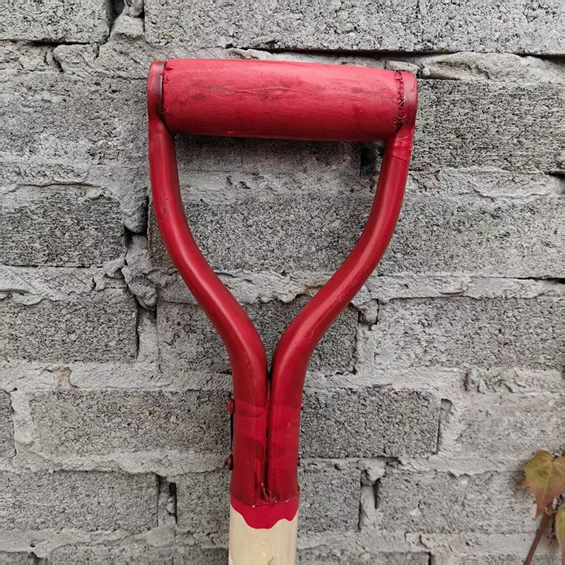 Pala Punta Cuadrada Metálica Mango De Plástico Madera