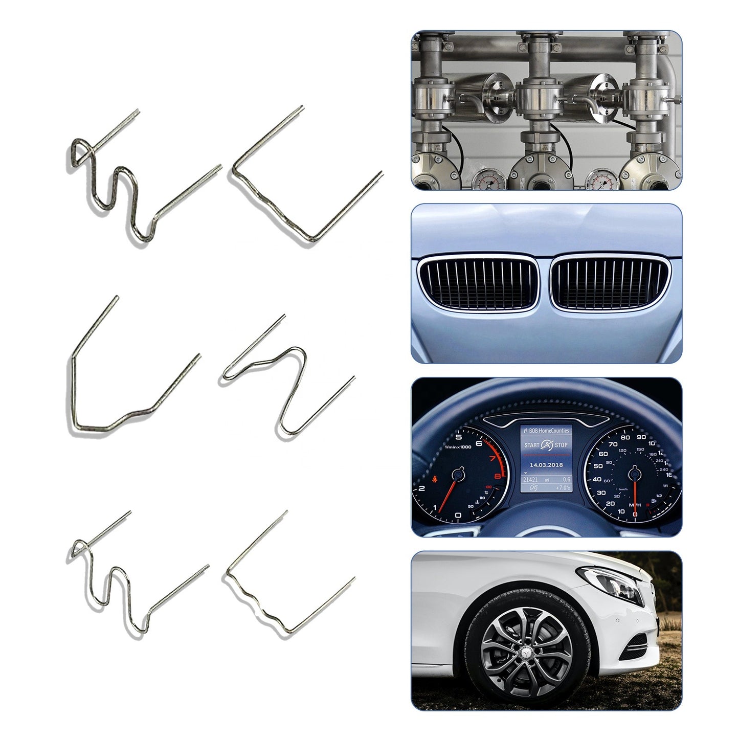 Grapas Para Pistola Soldadora Plastico Parachoques 1800 Pzas