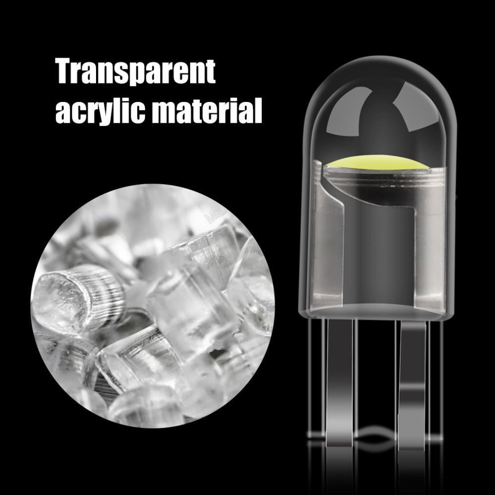 Bombillo Muelita T10 Led Cob 360 12v 10 unidades