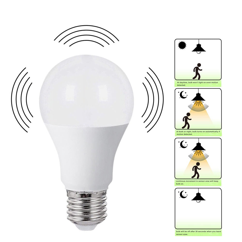 Bombillo Led Con Sensor De Movimiento 12w