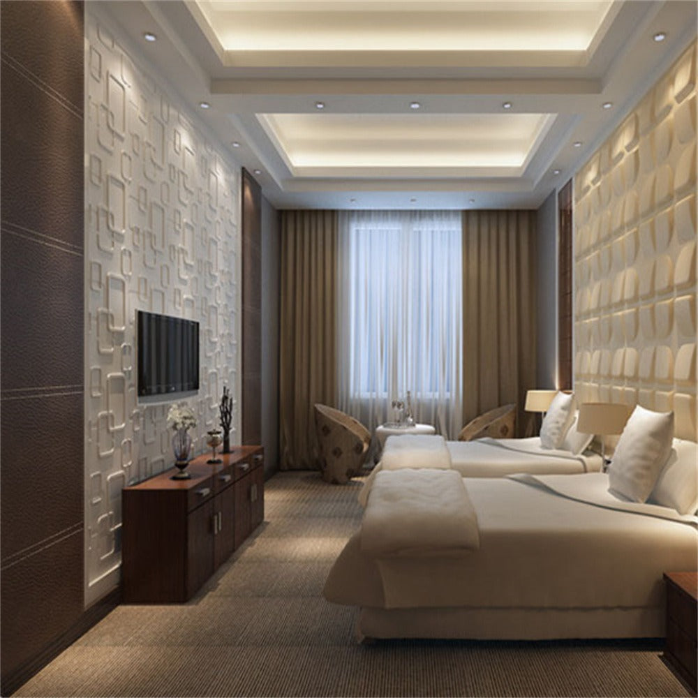 Panel Lámina Pvc Decorativo 3d Plástico 50x50