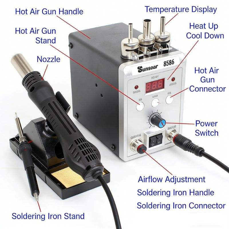 Estacion De Calor Y Soldadura 2 En 1 700w