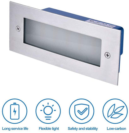 Lampara Led Para Escalera Rectangular Jardín Empotrar