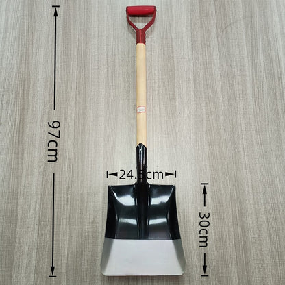 Pala Punta Cuadrada Metálica Mango De Plástico Madera