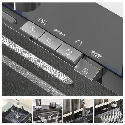 Fregadero Lavaplatos Moderno De Lujo Multifuncional 75X45cm Empotrable