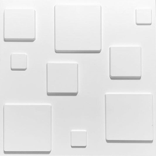 Panel Lámina Pvc Decorativo 3d Plástico Rectangulo 50x50