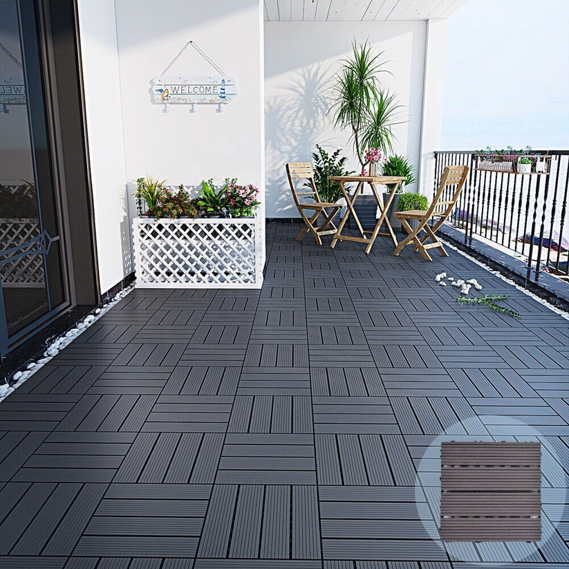 Pisos Deck Modular Para Exteriores Wpc (Lamina 30 X 30cm) Caja0.54