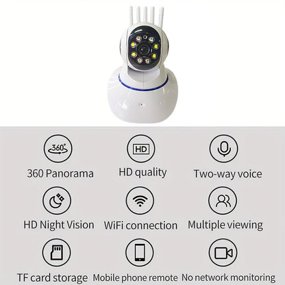 Camara De Seguridad Wifi Ip 1080p 5 Antenas HD