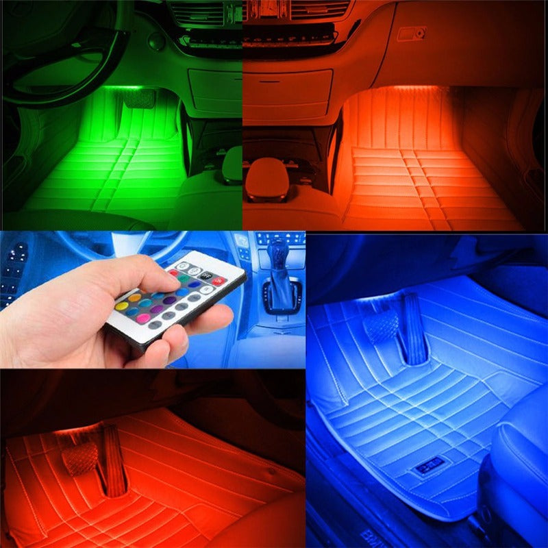 Kit Luces Led Rgb 5050 Multicolor Para Interior De Carros