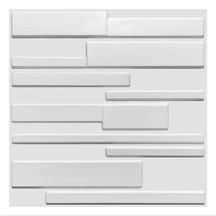 Panel Lámina Pvc Decorativo 3d Plástico Bloques 50x50