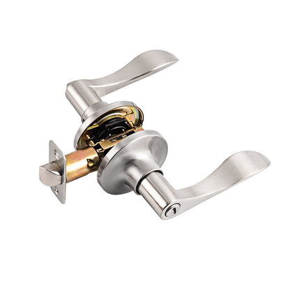 Cerradura De Manilla Para Puertas De Madera Acero Inoxidable