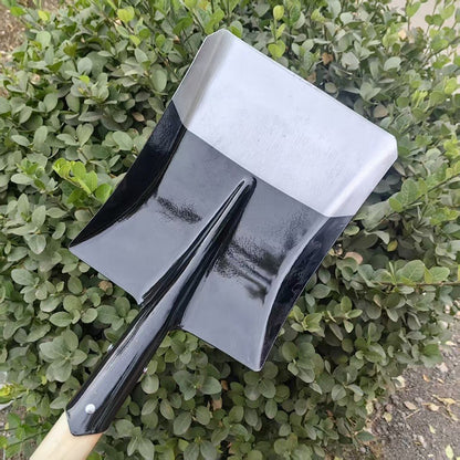 Pala Punta Cuadrada Metálica Mango De Plástico Madera