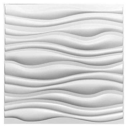 Panel Lámina Pvc Decorativo 3d Plástico Ondulado 50x50
