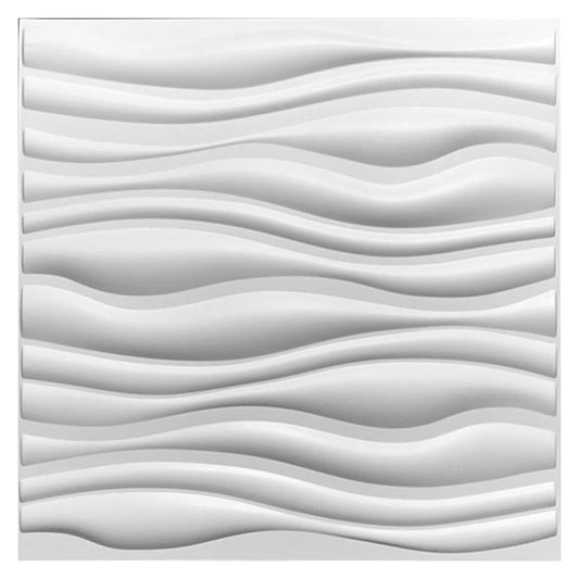 Panel Lámina Pvc Decorativo 3d Plástico Ondulado 50x50