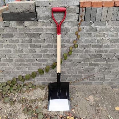 Pala Punta Cuadrada Metálica Mango De Plástico Madera