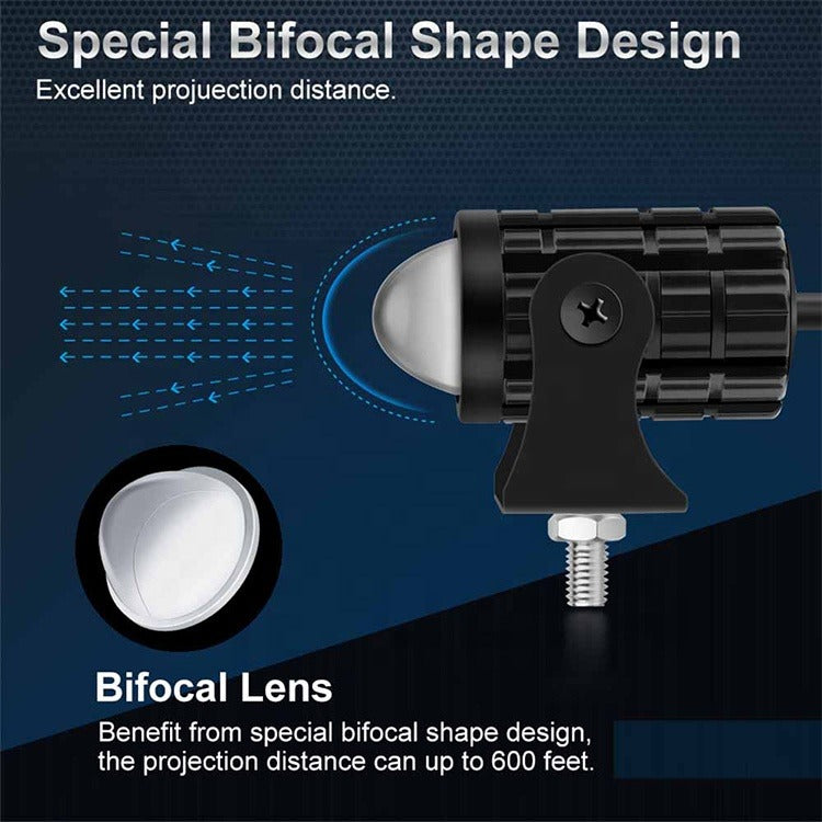 Faros Led Ojo De Angel Luz Blanca Y Amarilla Con Interruptor