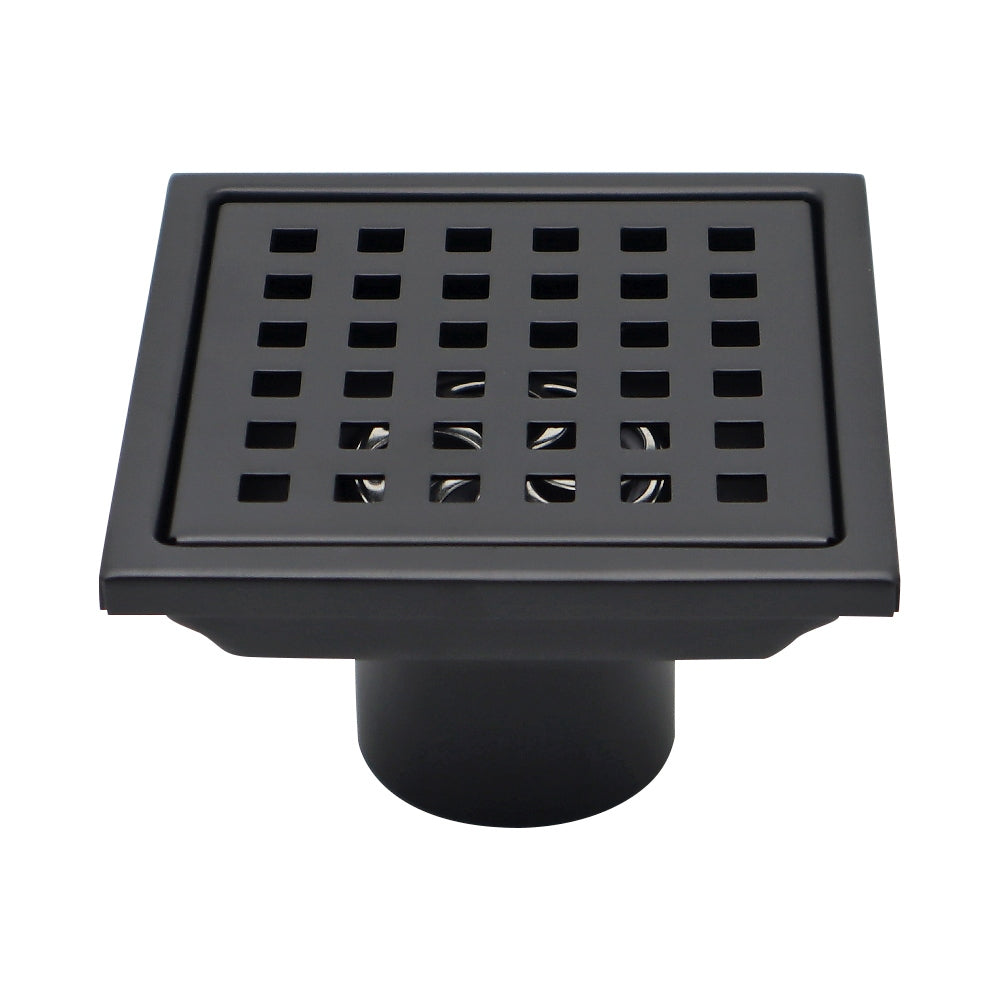 Desagüe Rejilla Centro Piso Cuadrada Anti Olor 10X10cm Acero
