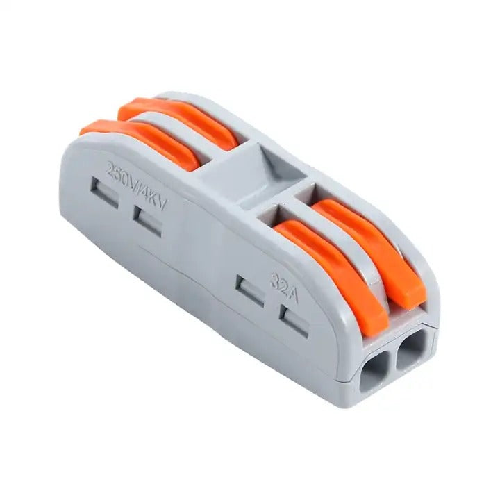Conector Rápido 2x2 Terminal Empalme Cables 32amp