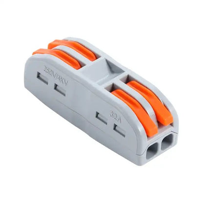 Conector Rápido 2x2 Terminal Empalme Cables 32amp