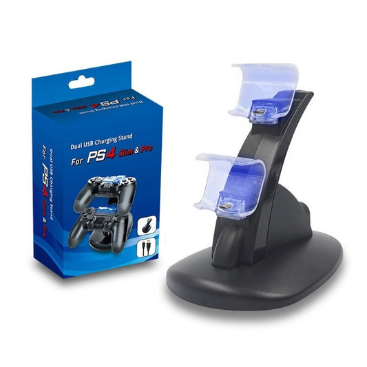 Base Carga Dual Controles Sony Play Ps4 Cargador Juegos Niño