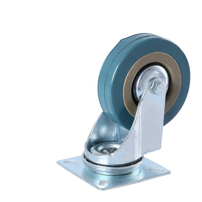 Rueda Giratoria o Loca De Goma Con Base 3"