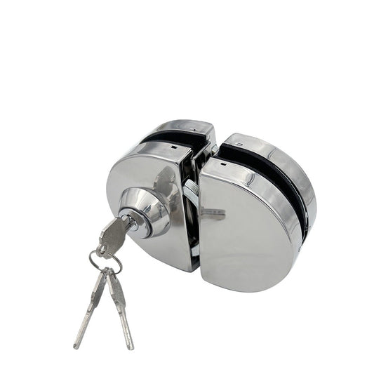 Cerraduras Media Luna De Acero Para Sobreponer Vidrio