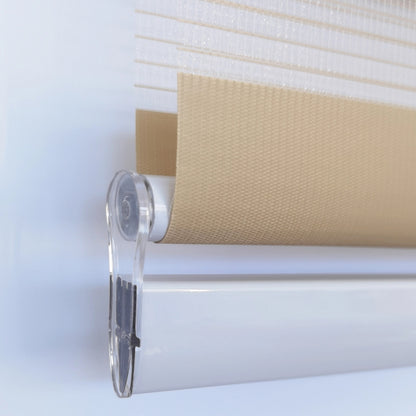 Persiana Tipo Cebra Beige Roller 2 X 1.80 Cenefa 6cm