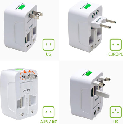 Adaptador De Corriente Internacional Para Viaje Europa India