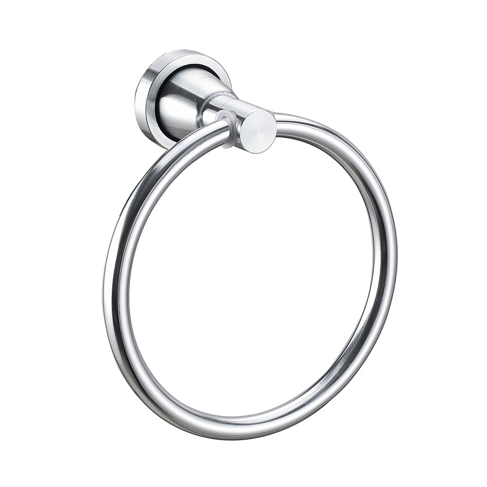 Toallero Porta Toallas De Mano Redondo Acero Inoxidable Plateado
