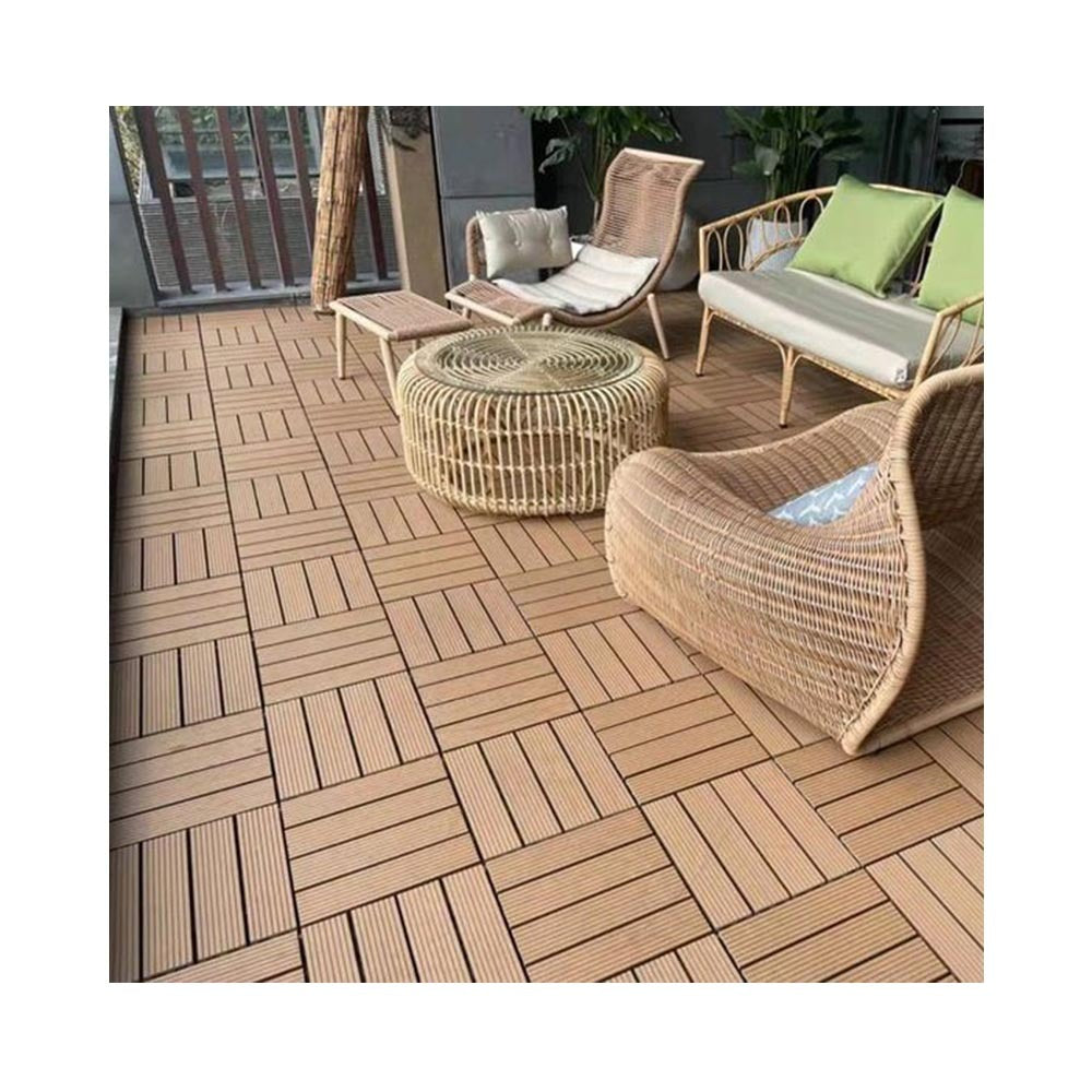 Pisos Deck Modular Para Exteriores Wpc (1 Lamina 30 X 30cm) Miel