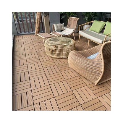 Pisos Deck Modular Para Exteriores Wpc (1 Lamina 30 X 30cm) Miel