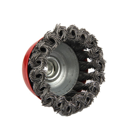 Cepillo Entorchado Copa 4 Pulgadas 5/8 Para Esmeril Alambre