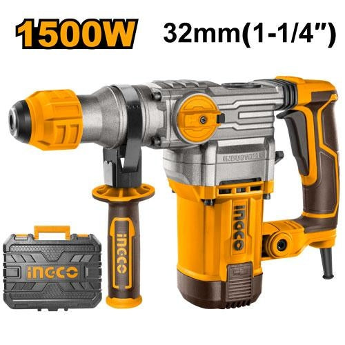 Taladro Rotomartillo Ingco 1500w Demoledor 3 Funciones