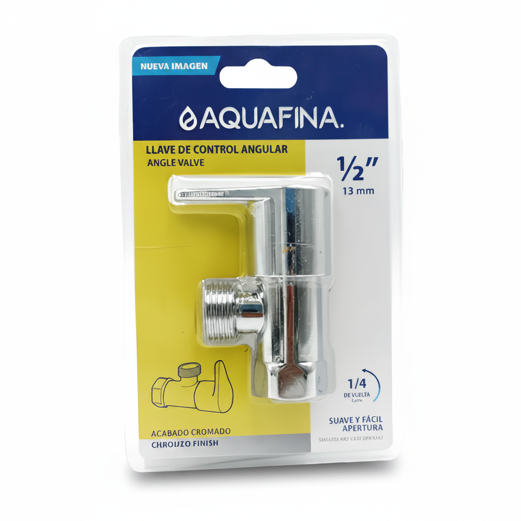 Llave De Arresto 1/2 X 1/2 Aquafina 1/4 Vuelta