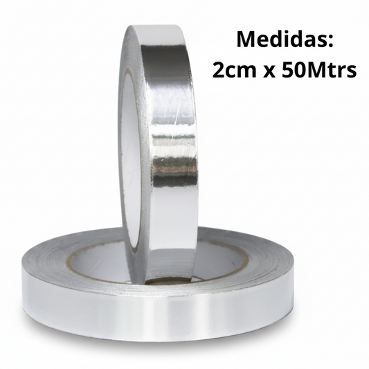 Cinta Decorativa Autoadhesiva 2cmx50mtrs Para Pared Plateada