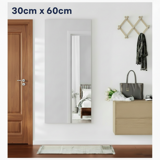 Espejo Autoadhesivo Flexible Acrilico Pared Baño 30cmx60cm