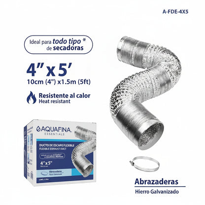 Ducto Flexible 4 Pulgadas Secadora Campana 1.5 De Largo