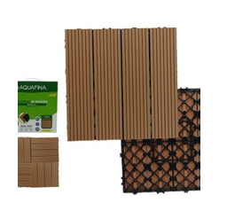 Pisos Deck Modular Para Exteriores Wpc (1 Lamina 30 X 30cm) Miel