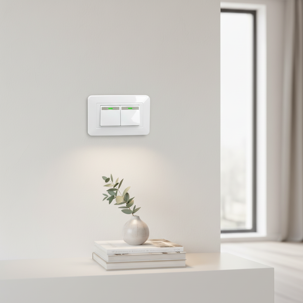 Interruptor instalado en pared