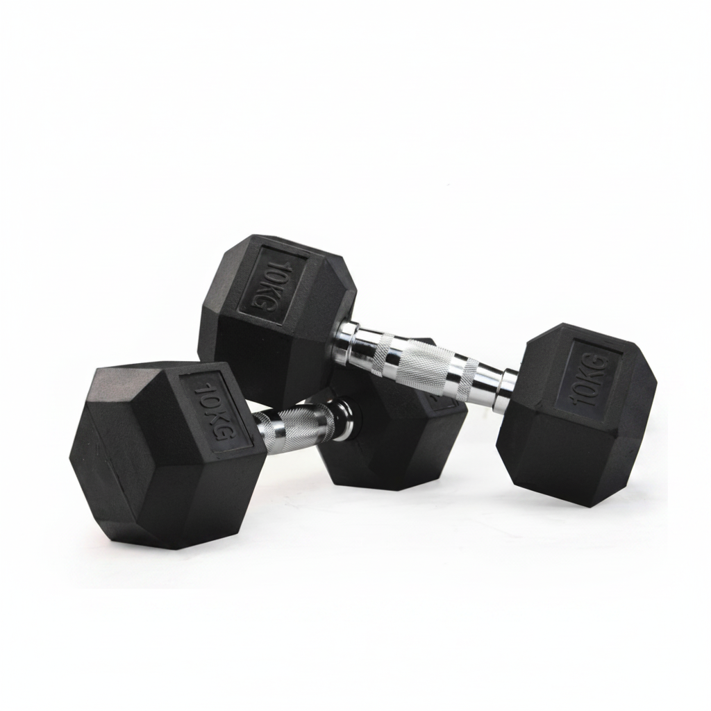 Mancuernas Hexagonales  10Kg Pesas El Par Gym Crossfit