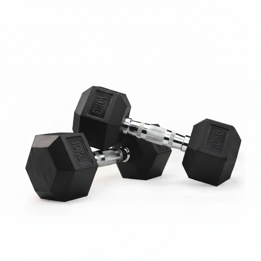 Mancuernas Hexagonales  10Kg Pesas El Par Gym Crossfit