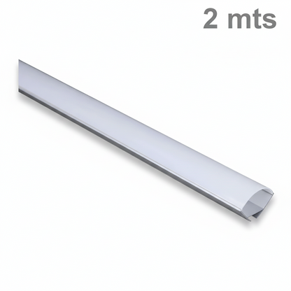 Perfil Led Riel Esquinero Para Cinta Led Aluminio 2 Metros
